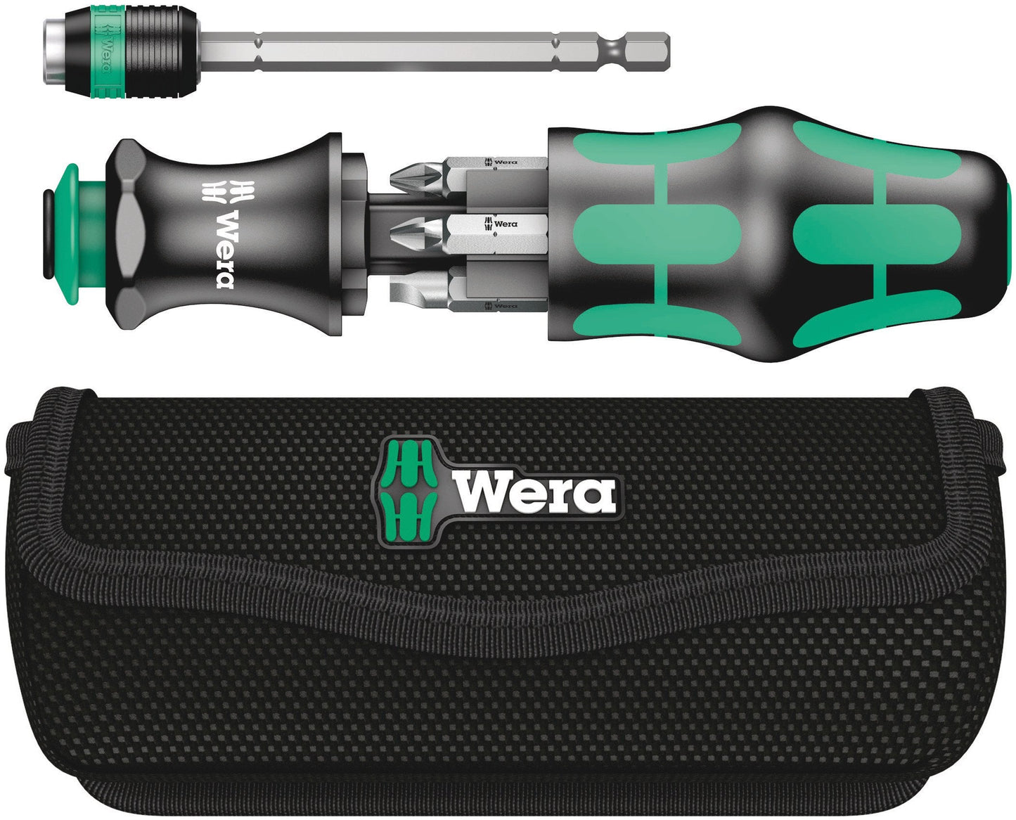 Wera Tool-Check Plus Mini Bit Ratchet, Socket, Screwdriver & Bit Set, 39pc, 05056490001 & Compact Tool Set "Kraftform 20" with Pouch, SL/PH/PZ, 7 Pieces
