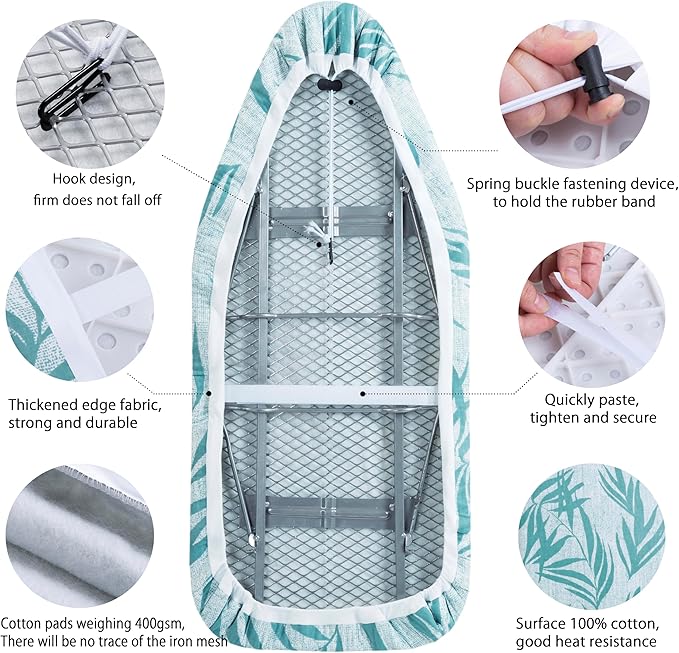 Small Ironing Board Cover Scorch Resistant, Cotton Iron Cover