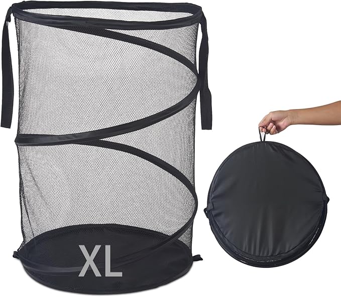 Seiritex Mesh Popup Laundry Hamper 115L Foldable Laundry Basket Extra Large