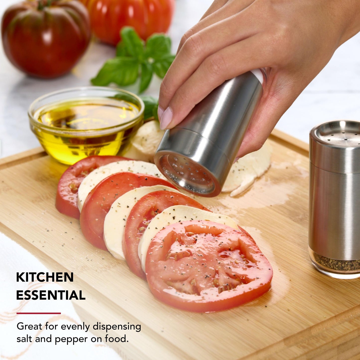 KitchenAid Salt and Pepper Shaker Set, Stainless Steel, Set of 2