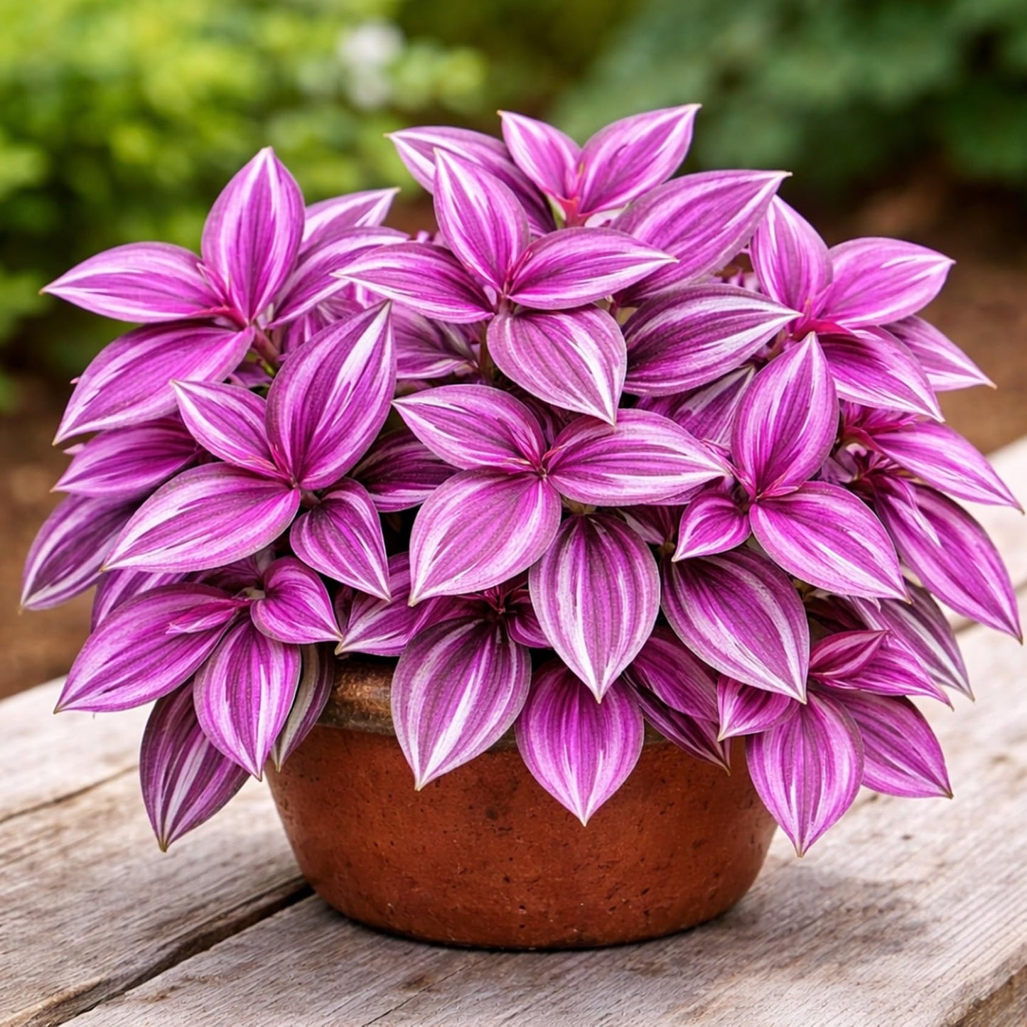 4 Pink Paradise Wandering Jew Cuttings for Growing – Vibrant Pink & Purple Variegated Houseplant – Easy to Grow Indoor Trailing Plant, Tradescantia