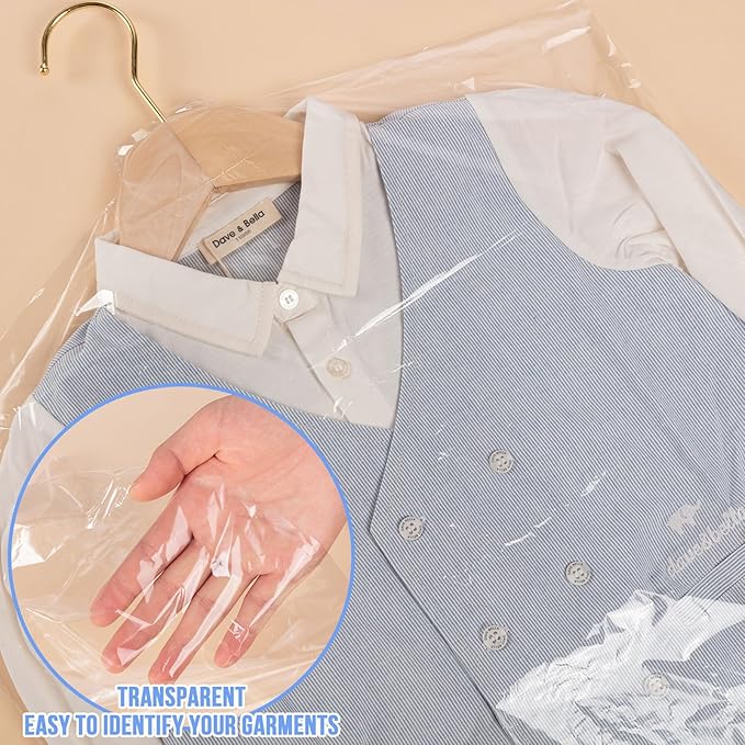 97 Pack Dry Cleaner Bags, Garment Bags