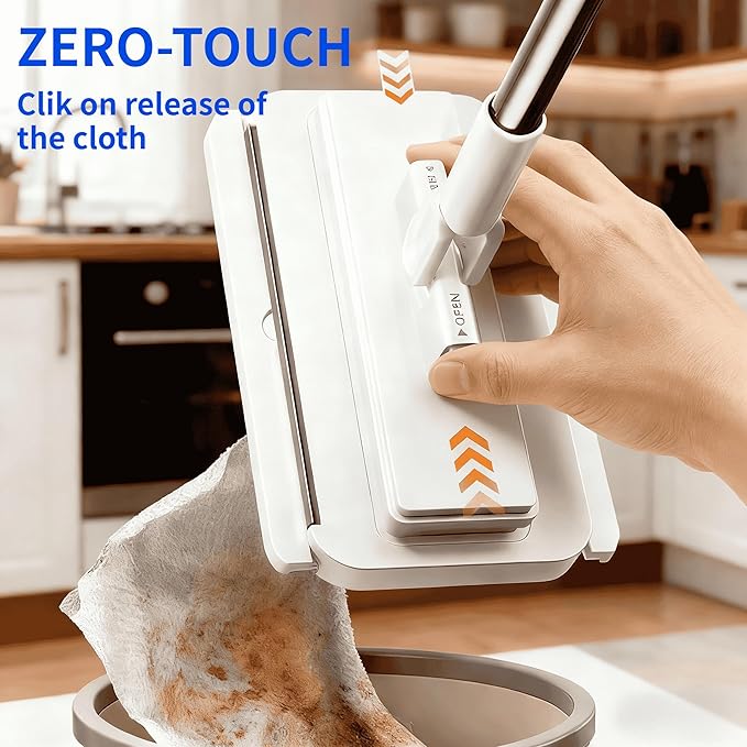 Clip on Mini Mop for Kitchen Counter & Floor – No Wash & Cloth Changing Lazy
