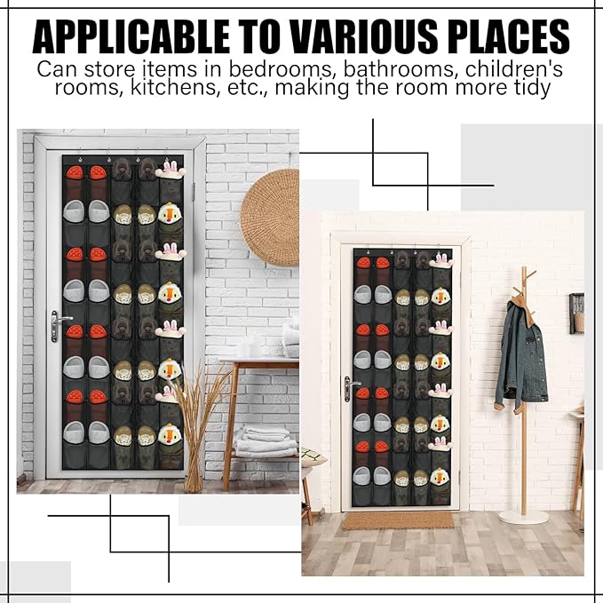 Windyun 40 Over the Door Shoe Organizer Large Breathable Mesh Pockets Hanging