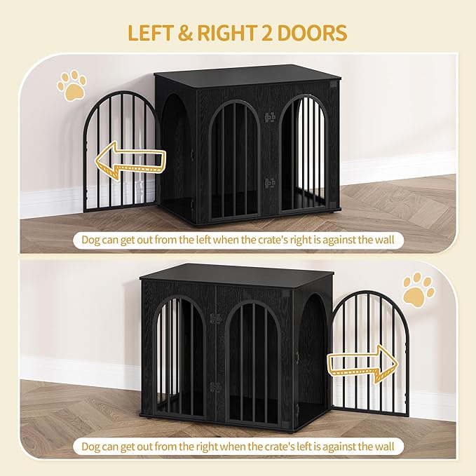 Hzuaneri 26.8'' Wooden Dog Crate Furniture, Indoor Dog Kennel Dogs Cage