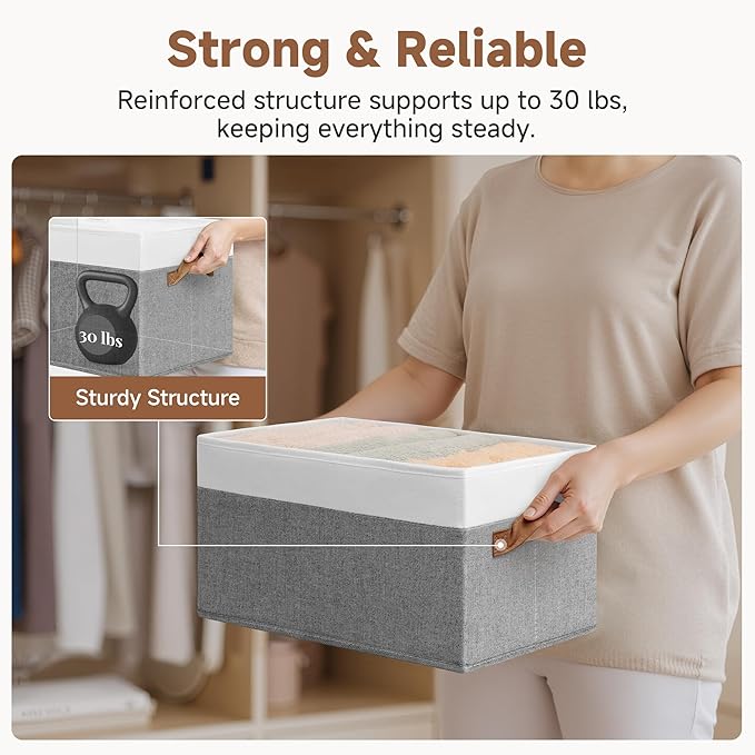 StorageWorks Fabric Shelf Baskets, Closet Organizers and Storage Basket
