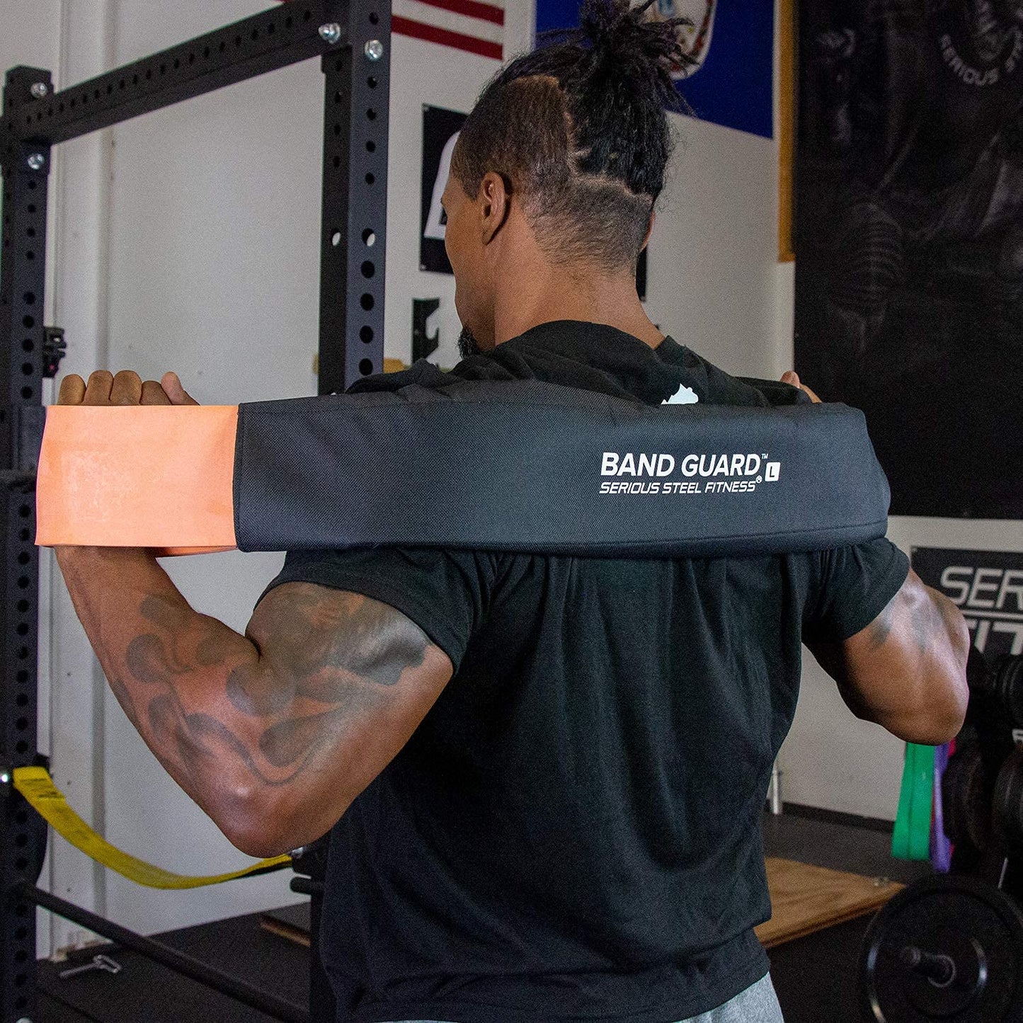 Serious Steel Fitness Band Guard - Protective Resistance Band Sleeve Protection from The Ground, Concrete, Sharp Edges. (Large)