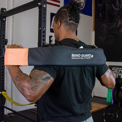 Serious Steel Fitness Band Guard - Protective Resistance Band Sleeve Protection from The Ground, Concrete, Sharp Edges. (Large)