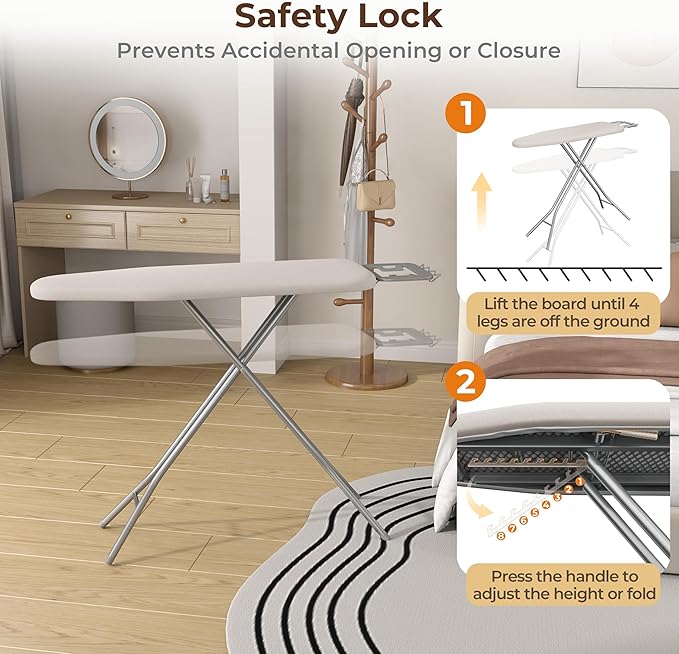 Yaheetech Foldable Ironing Board, Heavy Duty Iron Board
