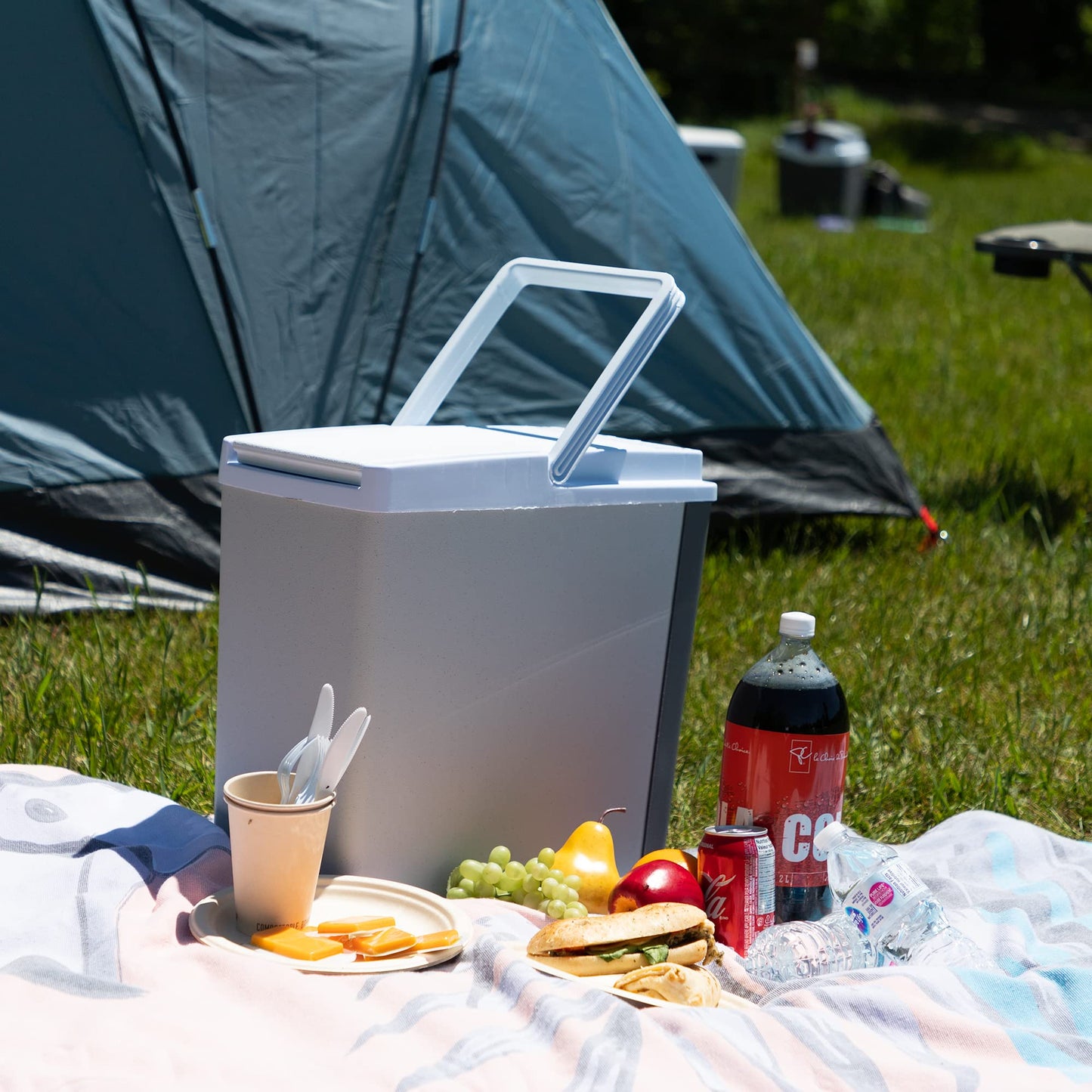 Koolatron 12V Iceless Cooler & Warmer – Portable 18 qt Electric Cooler/Nevera Portátil Eléctrica for Car Truck Camper Boat Hard Sided Mini Fridge for Camping Picnic Travel Lunch Food Drinks Office