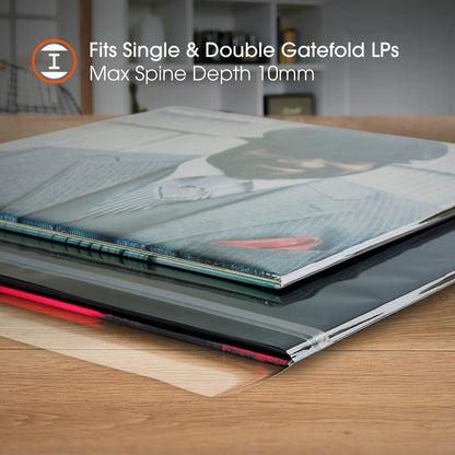 Clarity 12" Super Clear Gatefold Resealable Outer Vinyl Record & LP Blake Sleeves Covers (Pack of 50)