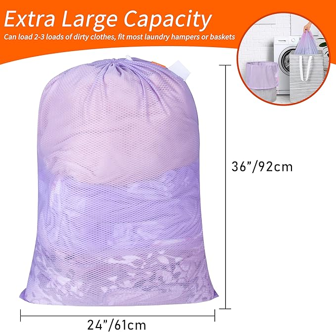 Polecasa Heavy Duty Diamond Large Mesh Laundry Bag