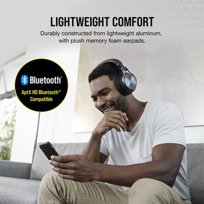 Corsair Virtuoso RGB Wireless XT Multiplatform Gaming Headset with Bluetooth - Dolby Atmos - Broadcast Quality Microphone - iCUE Compatible- PC, Mac, PS5, PS4, Nintendo Switch, Mobile - Black