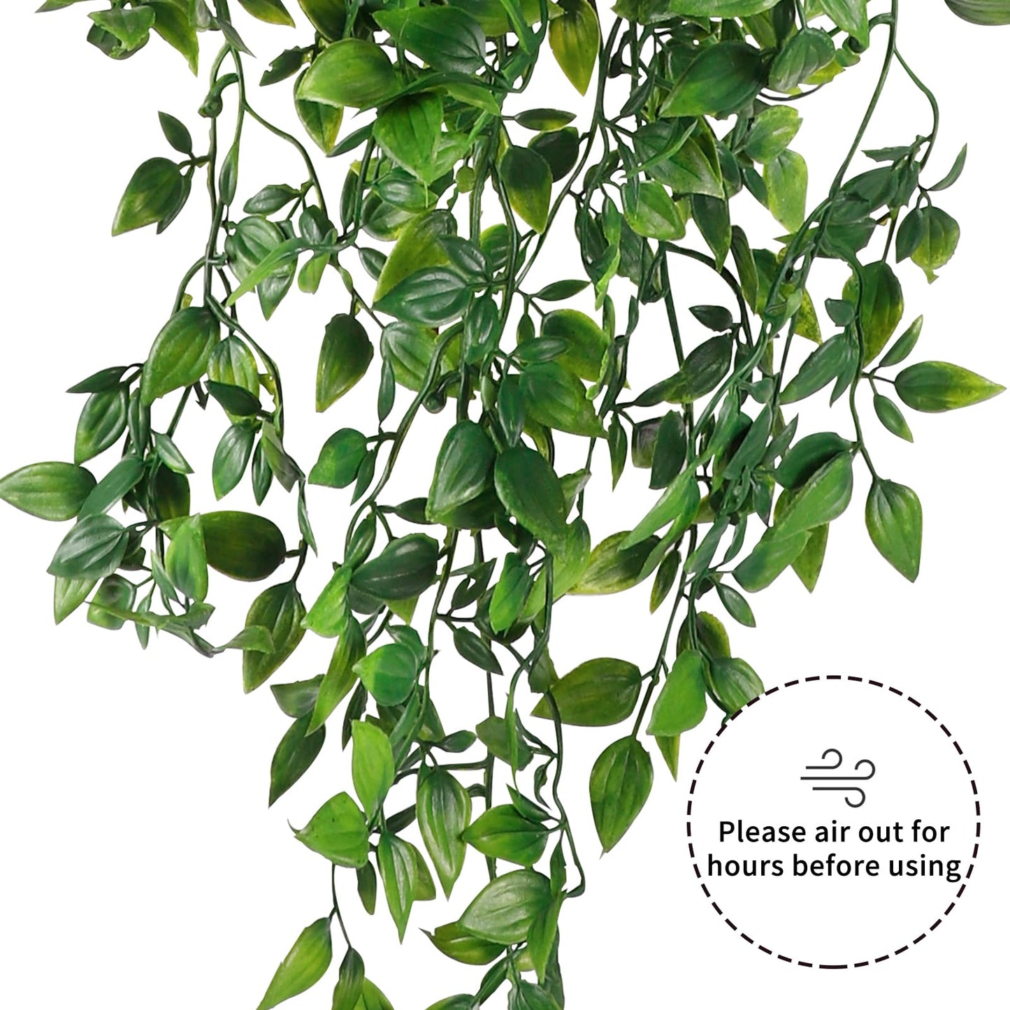 Whonline 2pcs Fake Hanging Plants, Artificial Potted Plants for Indoor Outdoor Aesthetic Office Living Room Shelf Decor