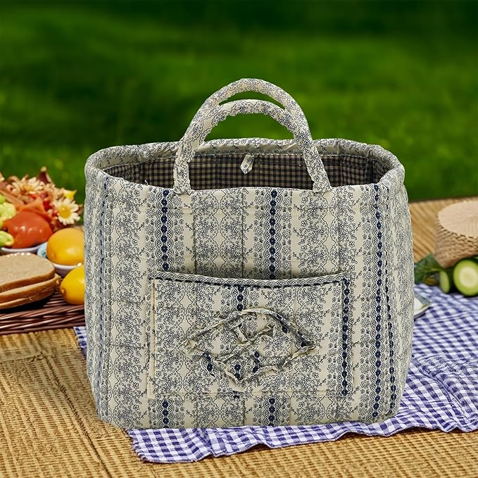 Quilted Fabric Storage Basket