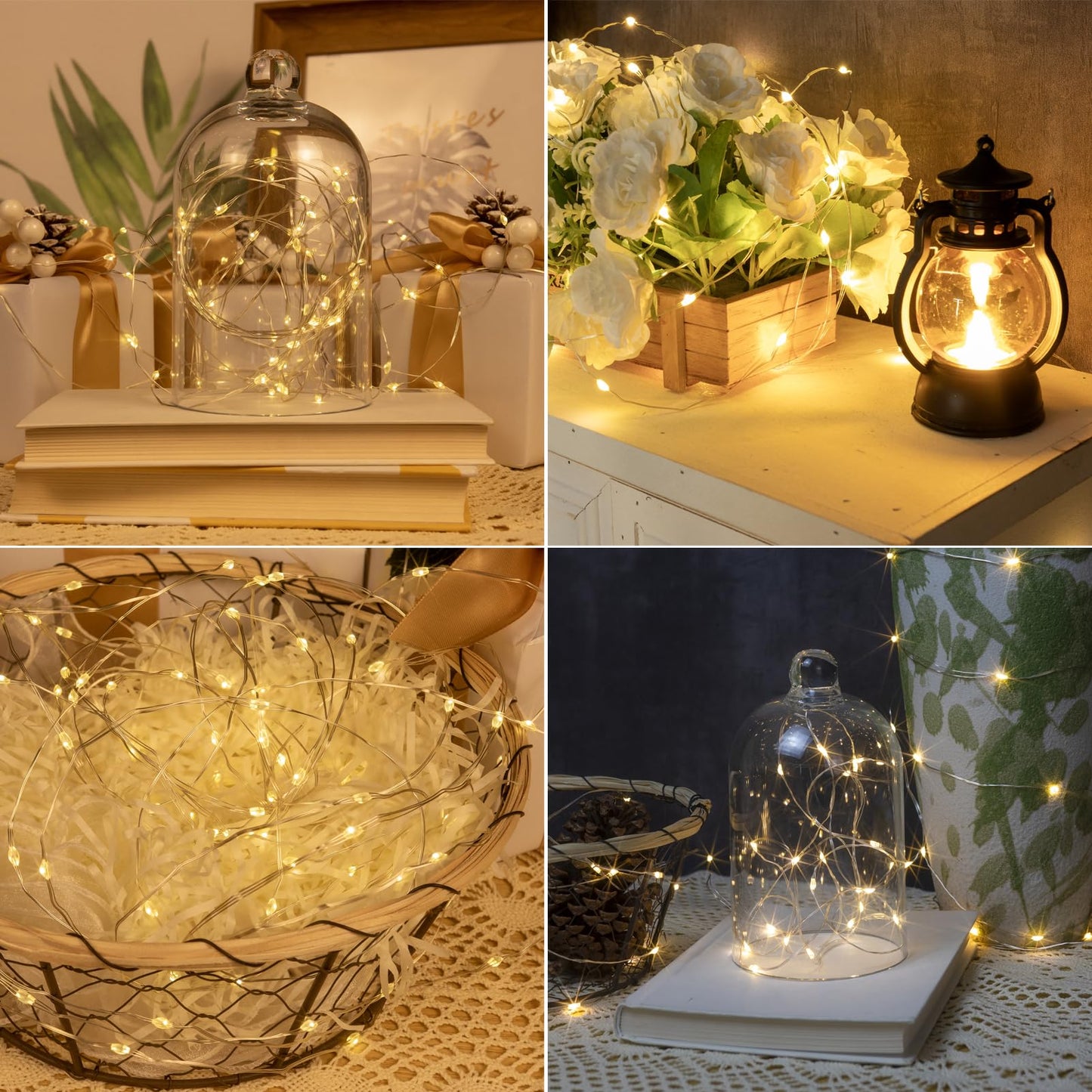 ZELUXDOT Fairy Lights Plug in,328FT 1000LEDs Waterproof Led String Lights,8 Modes Remote Twinkle Light for Outdoor Indoor Christmas Wedding Birthday Garden Party Decorations,Silver Wire,Warm White