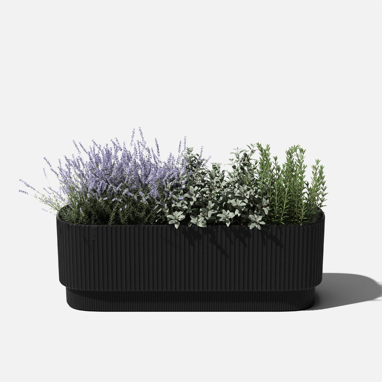 Veradek Demi Series Long Planter for Porch, Patio, Backyard | Durable Plastic-Stone Composite Material | Modern Décor for Shrubs, Flowers