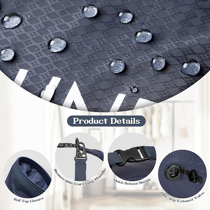 Travel Laundry Bag, Vacuum Compression Dirty Clothes Travel Bag, Waterproof