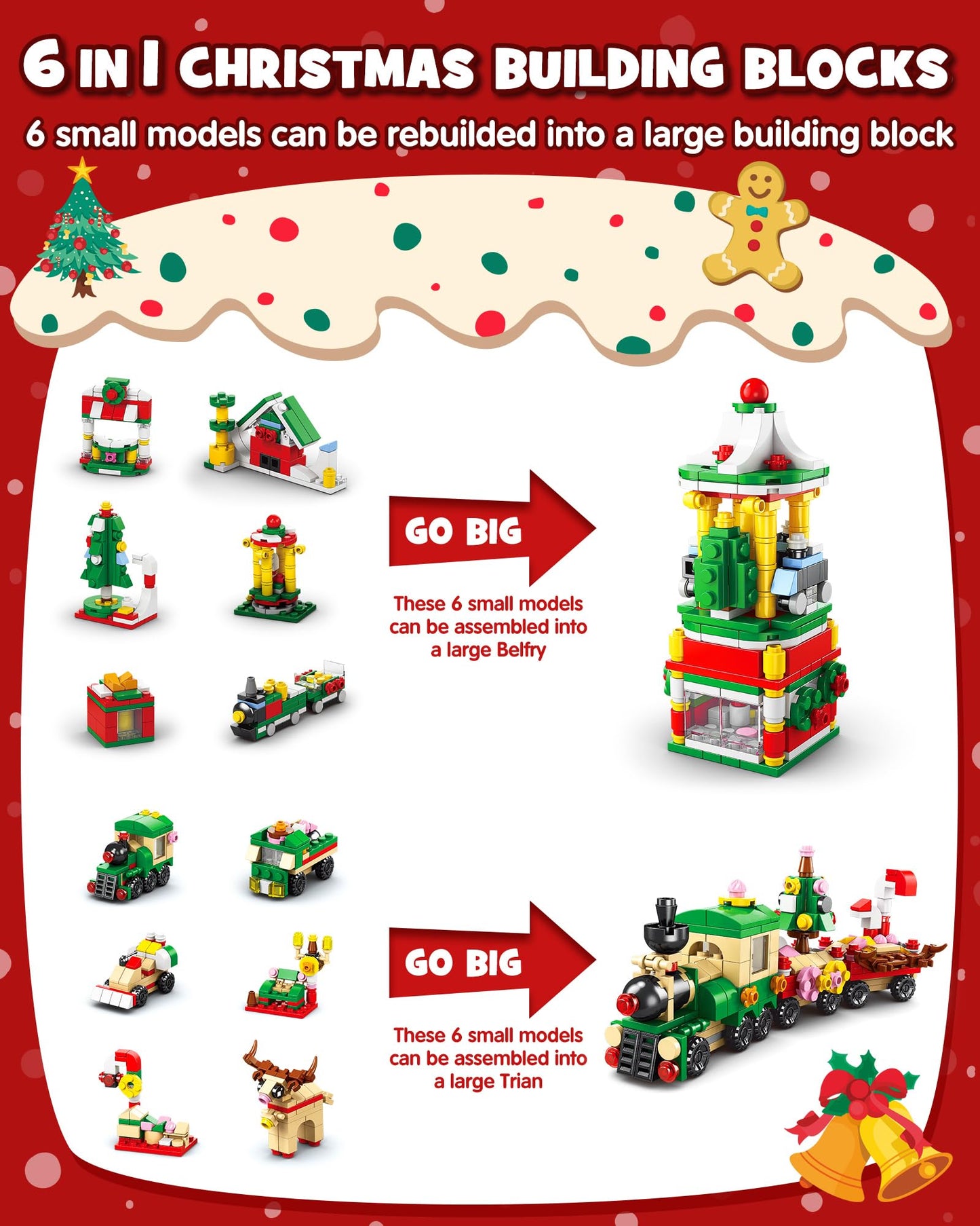 D-FantiX Christmas Advent Calendar 2025 for Kids, 24 In 4 Building Blocks Toy Sets, 24 Days Christmas Countdown Calendar, Xmas Gift for 6-12 Years Old Boys Girls Teen, Christmas Stocking Stuffers Kids
