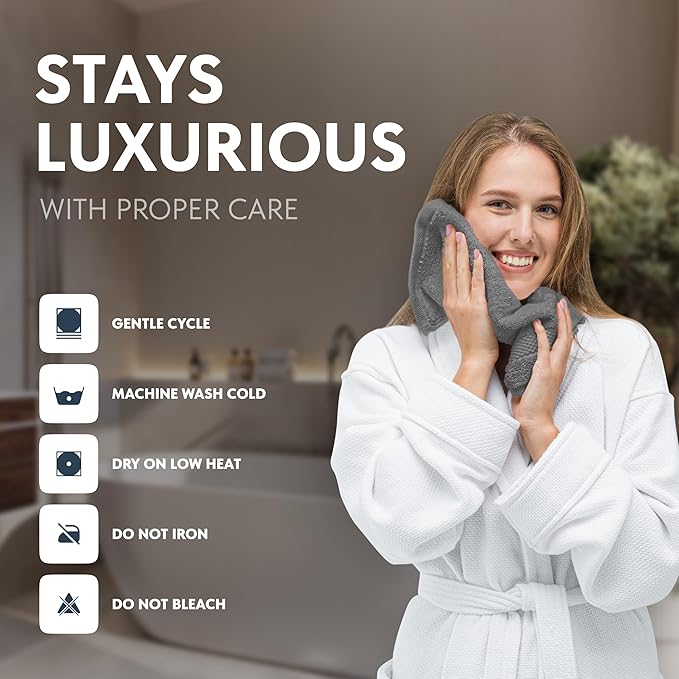 White Classic Luxury Cotton Washcloths 13x13 Inch