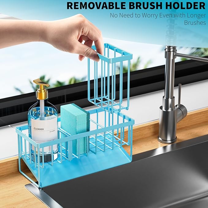 Cisily Blue Kitchen Sink Caddy Organzier