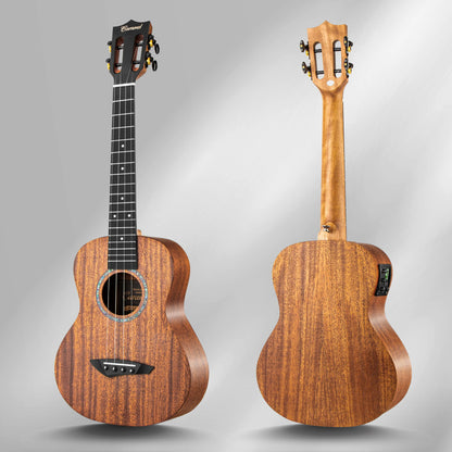 26 inch Caramel CT402 All Solid Mahogany Tenor Ukulele LCD color display Electric Uke Beginners Guitar Starter Pack Bundle Gig bag Strap Ukelele Set
