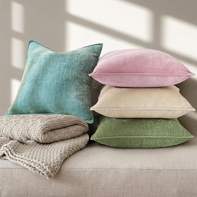 decorUhome Summer Couch Throw Pillow Covers 20x20 Set of 2, Decorative Soft