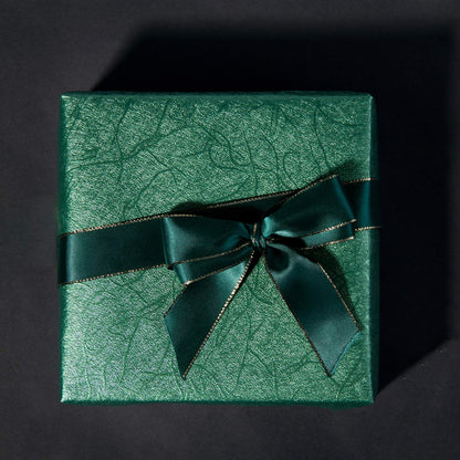 WRAPAHOLIC Green Wrapping Paper Roll - Mini Roll - 17 Inch x 16.5 Feet - Reversible Green and Black for Christmas, Birthday, Wedding, Baby Shower