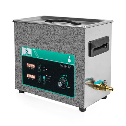 SupRUCCI Ultrasonic Cleaner 6L, Sweep Function, 180W Power Adjustable Ultrasonic Parts Cleaner for Cleaning Carburetor, Metal Engine Parts, Gun, Oil Filter, Bike Chain, Gear, Eyewear, Watch, Jewelry