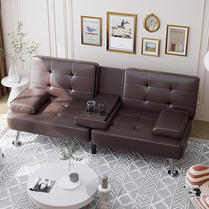Shahoo Convertible Folding Futon Sofa Bed Sleeper Couch