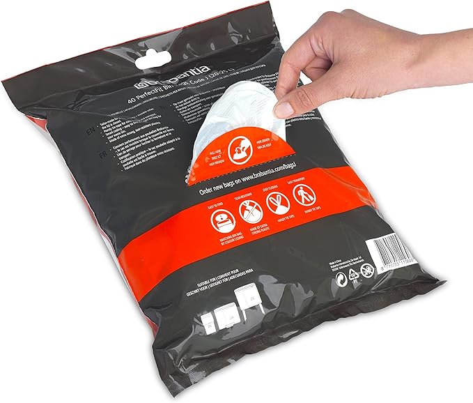 Brabantia PerfectFit Trash Bags Thick Plastic Trash Can Liners