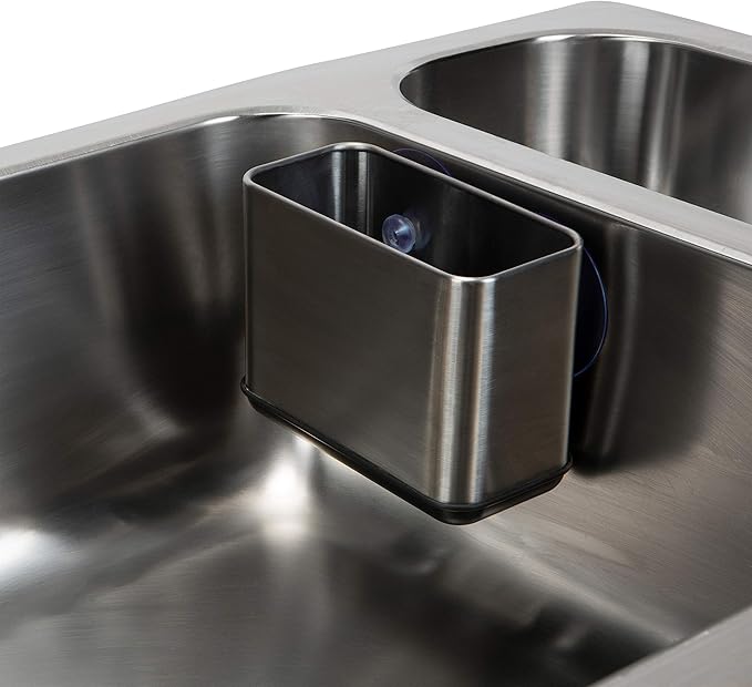 Kitchen Details Cup Sponge Holder/Basket, Space-Saving, in Stainless Steel