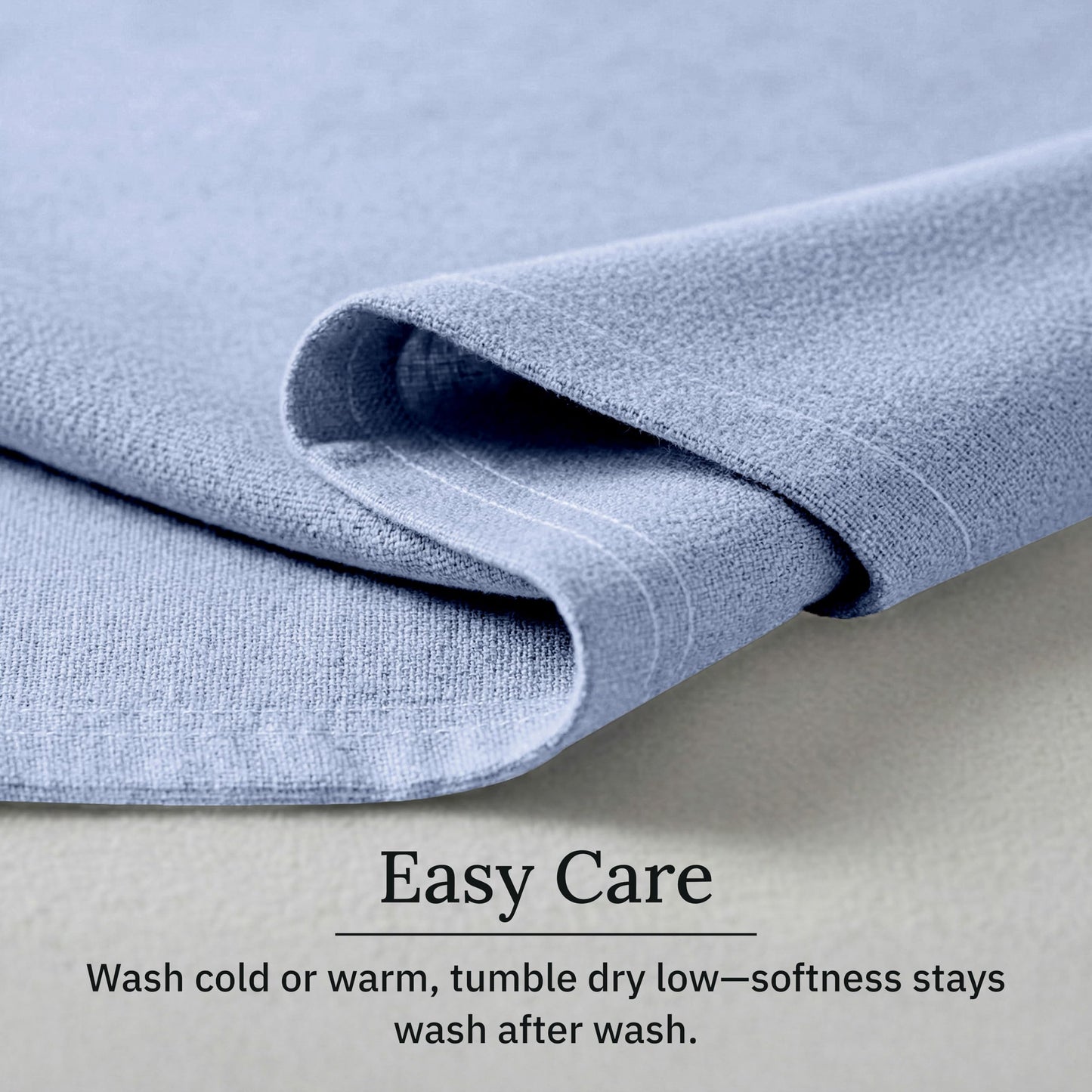 California Design Den Flannel King Size Sheets Set - Made in Portugal, 4-Piece 100% Cotton Flannel Sheets King Size, Thick, Velvet Soft, Triple-Brushed with Extra Deep Pockets - Heather Blue
