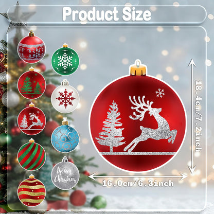 Christmas Hanging Swirl Decorations - 30 Pcs Christmas Ball Hanging Foil Swirl Xmas Tree Snowflake Elk Ceiling Decor for Xmas Holiday Party Supplies