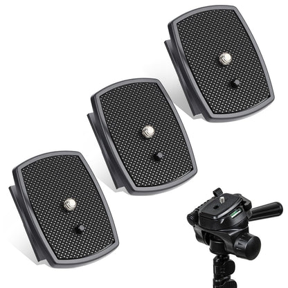 3 PCS Universal 43x43mm Quick Release Plate Set for Tripods, Camera Mounting Adapter Parts Replacement with Screws Camera Tripods Mount Adapter Ball Head Quick Release Plate Replacement for Cameras