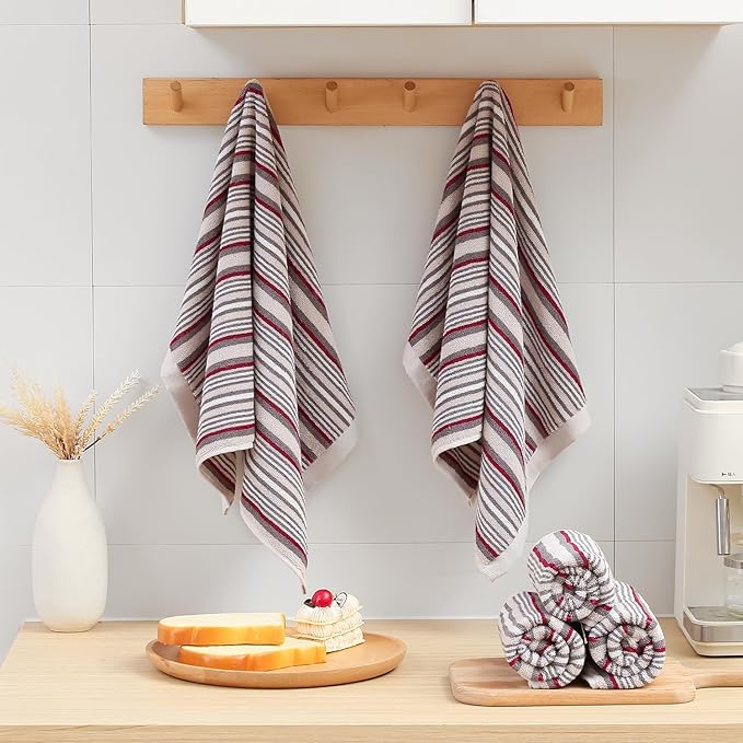 SALAS Kitchen Dish Towels for Drying Dishes, Large Cotton Kitchen Towels