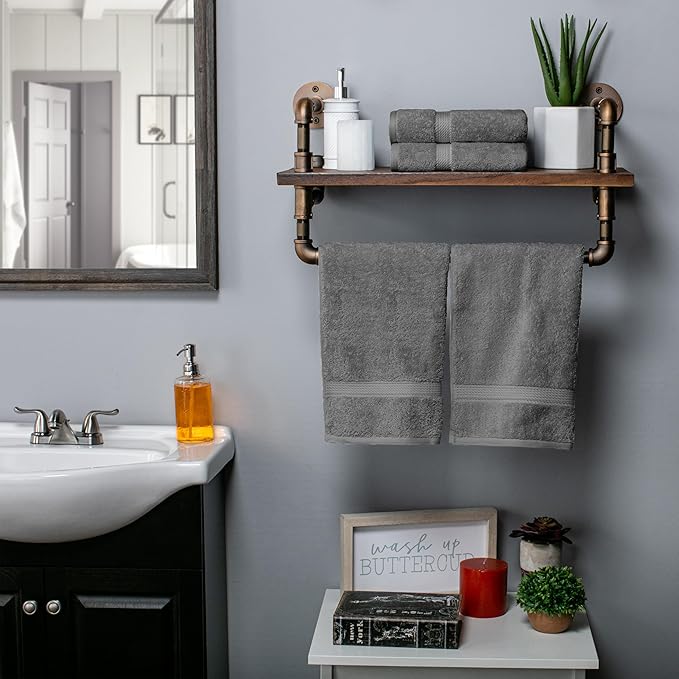 SUPERIOR Egyptian Cotton Pile Hand Towel Set of 4, Ultra Soft Luxury Towels
