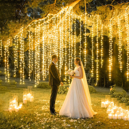 100ft 300 LED String Lights Indoor Connectable Warm White Christmas Lights Outdoor Waterproof, Twinkle Fairy Lights Plug in Clear Wire for Outside Wedding Bedroom Garden Tree Decorations