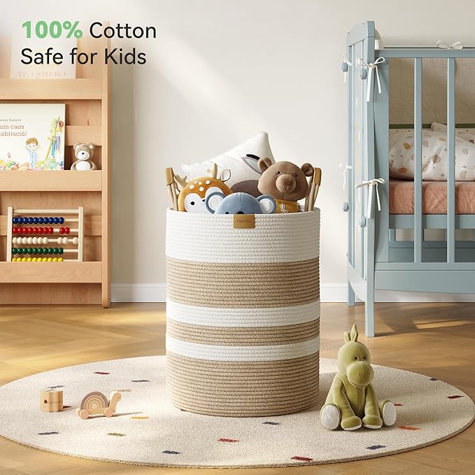 62L Striped Laundry Hamper