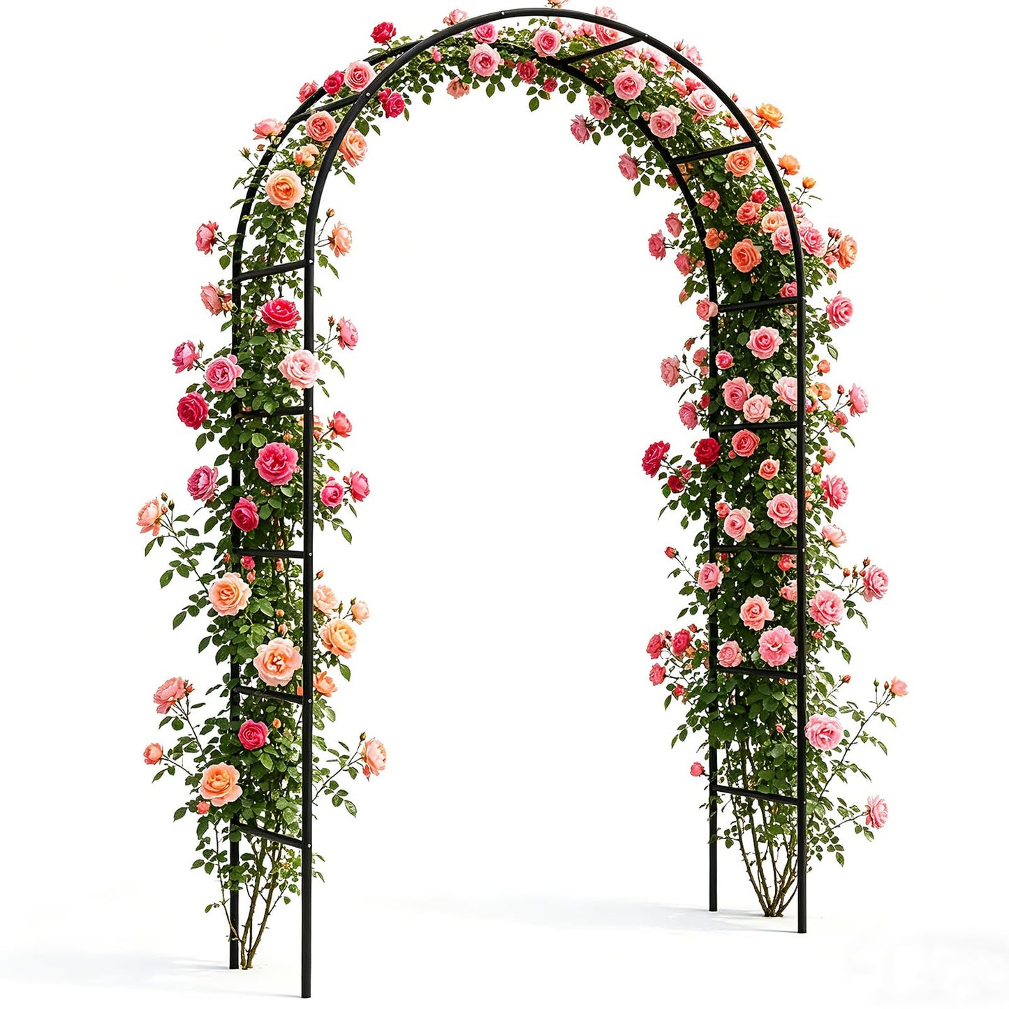 Trellume Garden Arch Trellis for Climbing Plants Outdoor - Height: 94.5", Length: 55", Sturdy Metal Garden Arbor with Rust-Proof Coating, Garden Arch for Wedding Decorations and Balloon Arch Stand