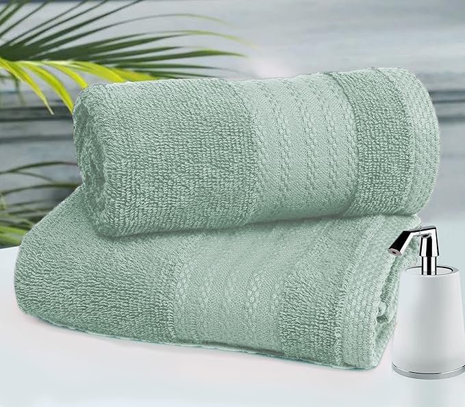 GLAMBURG Premium Cotton 4 Pack Bath Towel Set