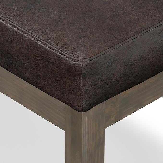 SIMPLIHOME Milltown Small Ottoman Bench