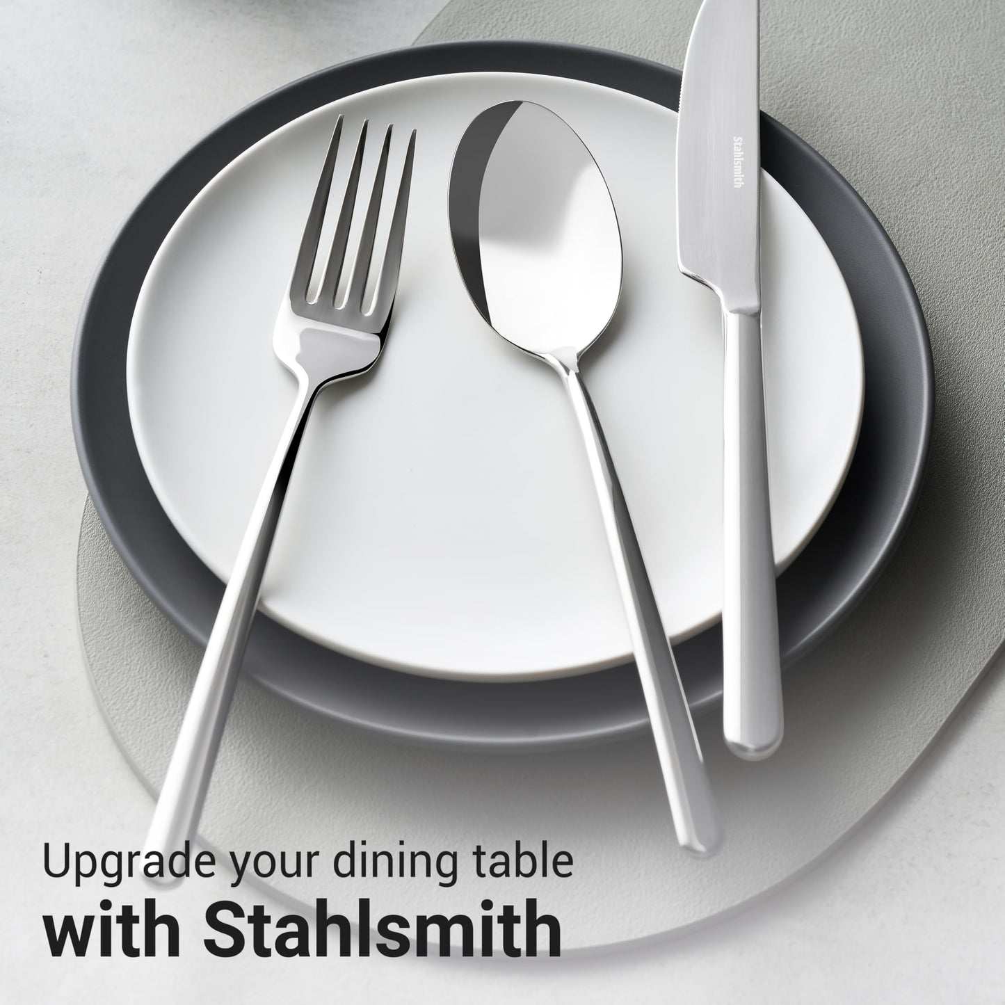 Stahlsmith Riesa Flatware Set for 4, 20-Piece 18/10 Stainless Steel Silverware Set, Modern Cutlery Set with Mirror Finish, Dishwasher Safe Kitchen Utensils, House Warming Gifts New Home
