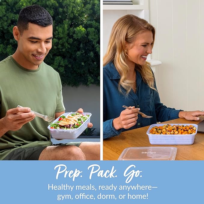 Bentgo Prep - 20-Piece 1-Compartment Reusable Meal Prep Containers