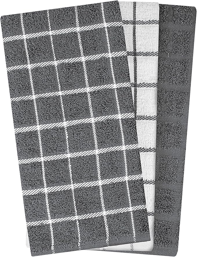 Ritz Premium 100% Cotton Terry Check Kitchen Dish Towels