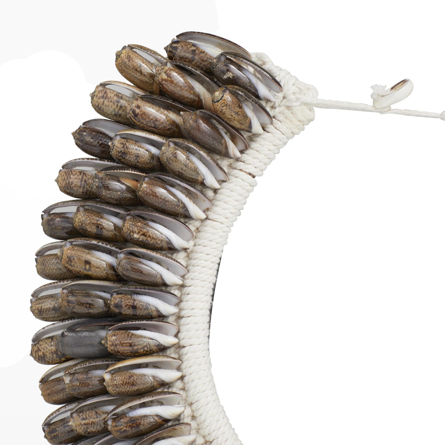 Deco 79 Shell Necklace Handmade Decorative Sculpture Home Decor Statue with Stand, Accent Figurine 12" x 6" x 15", Brown