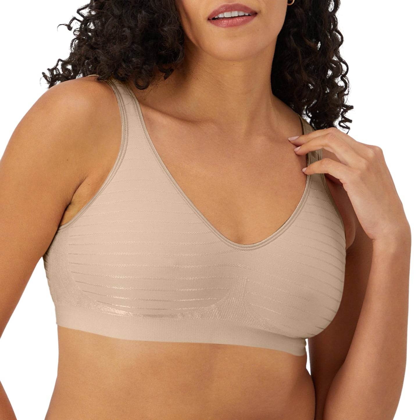 Bali Women's Wireless Bra, Comfort Revolution Seamless T-Shirt Bra, Moisture-Wicking, ComfortFlex Fit