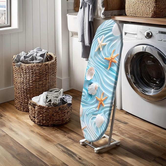 Summer Ocean Shell Ironing Board Cover Stretch Fabric