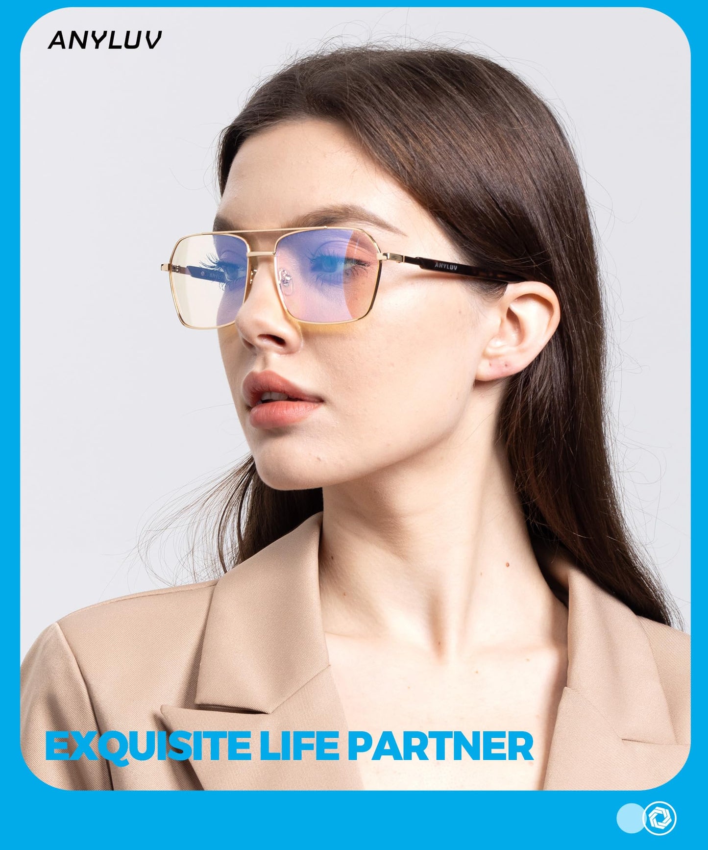 ANYLUV Blue Light Glasses Men/Women, Blue Light Blocking Glasses, Computer Screen Blocker Eyes Protection Glasses