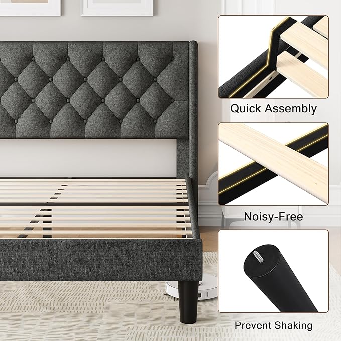 Einhomn Queen Size Platform Bed Frame